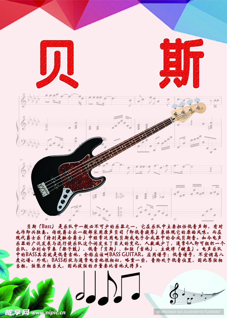 乐器展板系列之贝斯