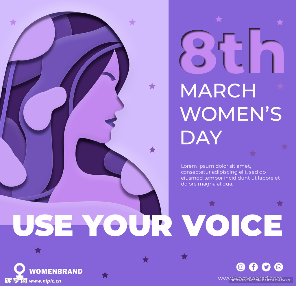 妇女节正方形海报