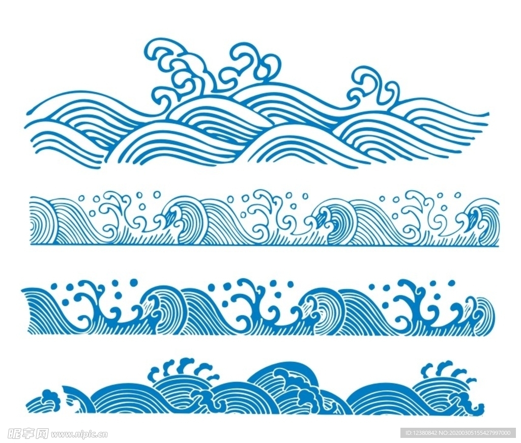 浪花水纹