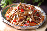 茶树菇炒蹄筋