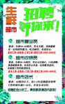 超市招聘彩页