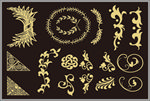 花纹 花边 金色花边 边框 角