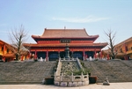 冬日的洗心禅寺大雄宝殿