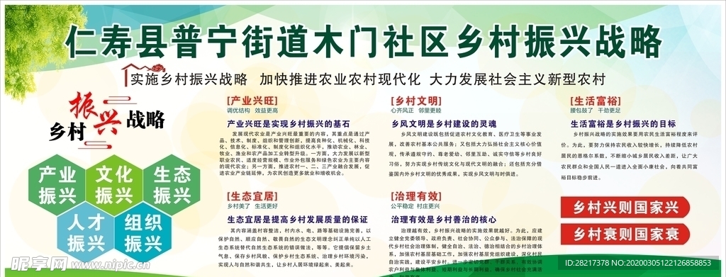社区乡村振兴战略公示栏