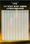 房地产象棋公开赛积分表