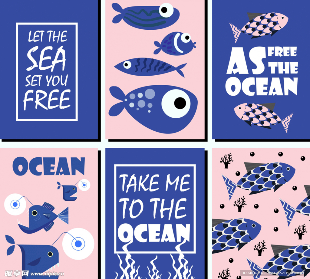 深海鱼类插画