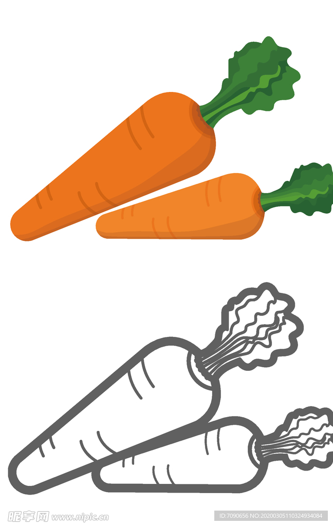 手绘卡通蔬菜
