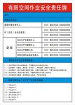 有限空间作业安全责任牌