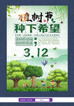 312植树节海报