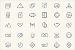 线性简约创意抽象图标icon
