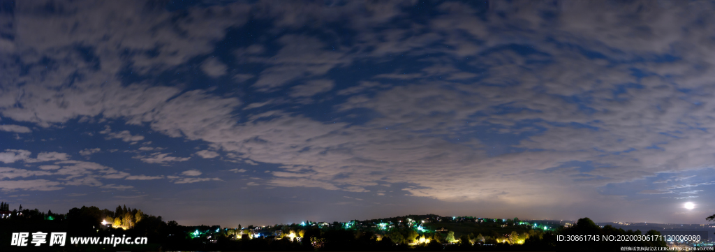 夜晚天空城市冻背景