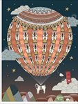 创意热气球插画