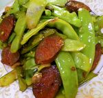 香肠炒四季豆