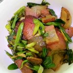 腊肉炒蒜苗