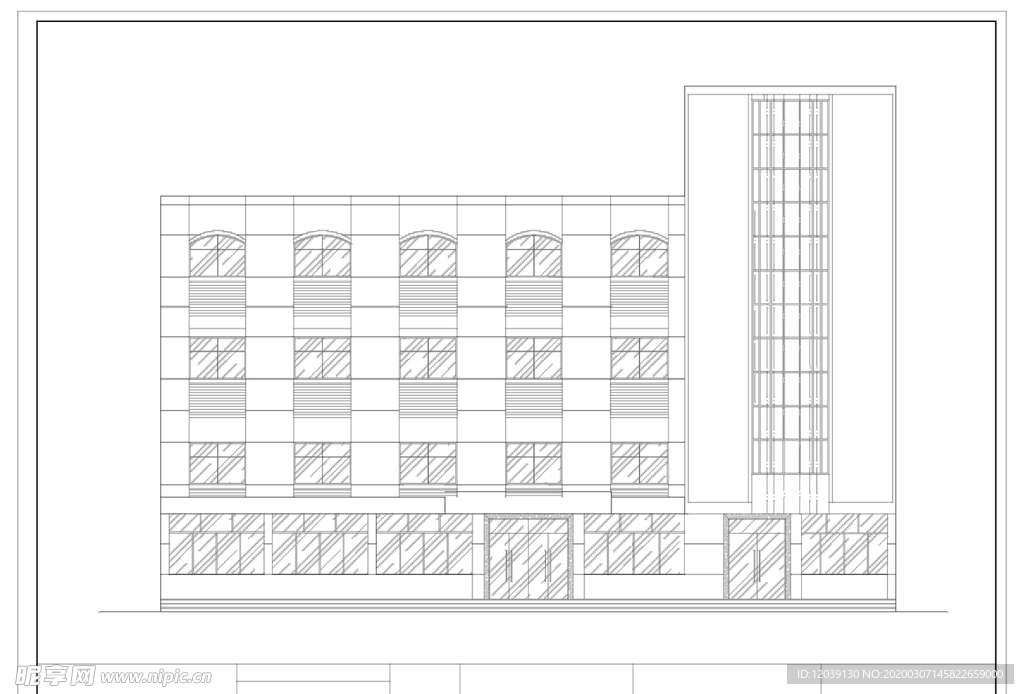CAD建筑大楼立面图