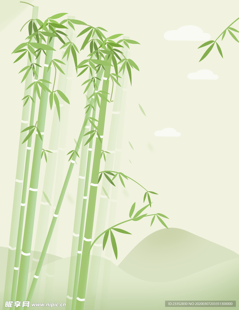 绿色竹子素材背景