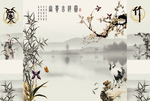 富贵吉祥背景墙