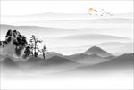 山水水墨山水