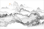 水墨山