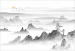 现代山水装饰画