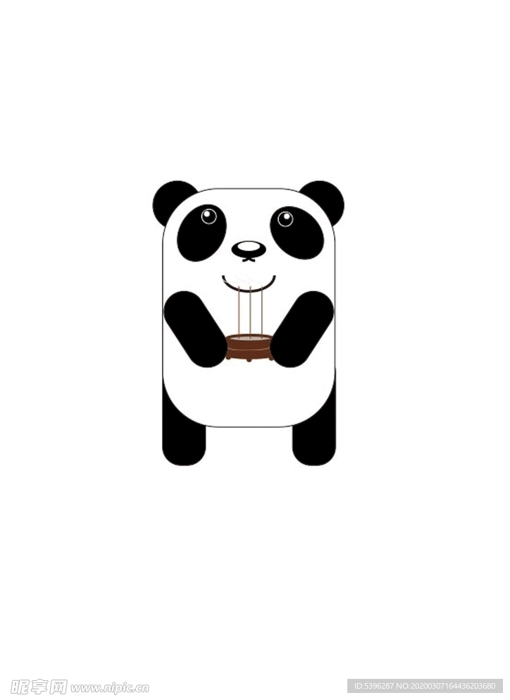 熊猫 香 矢量图