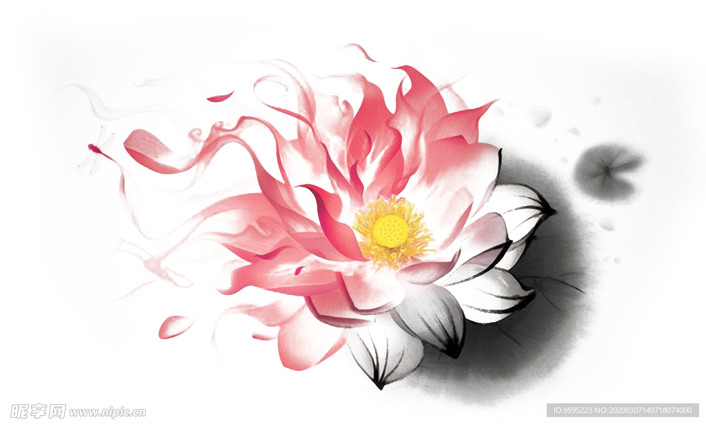 水墨莲花