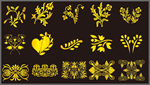 金色花纹 花边 角花 边框