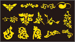 金色花边 花纹 角花 边框
