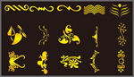 金色花纹 花边 边框 角花