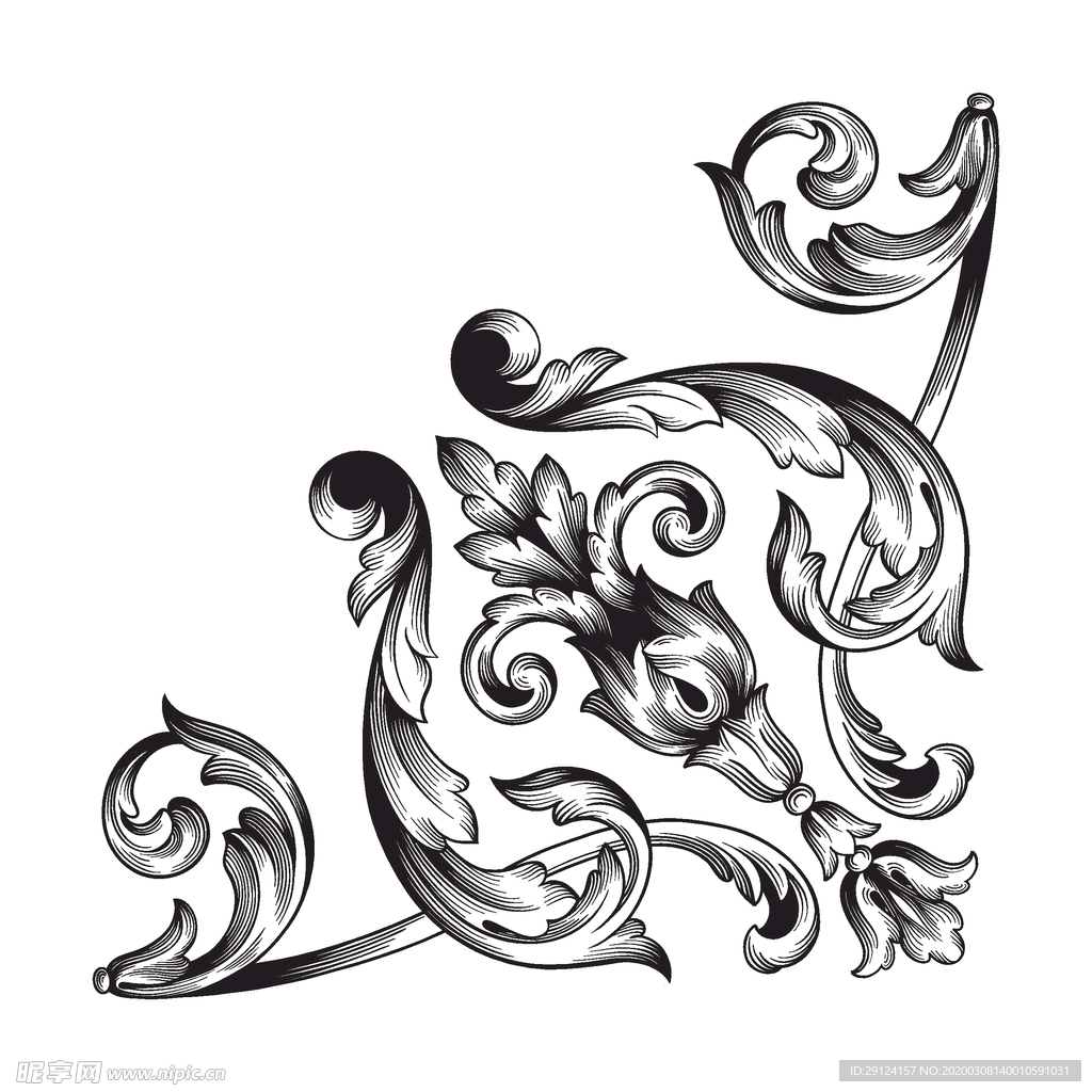 欧式花纹