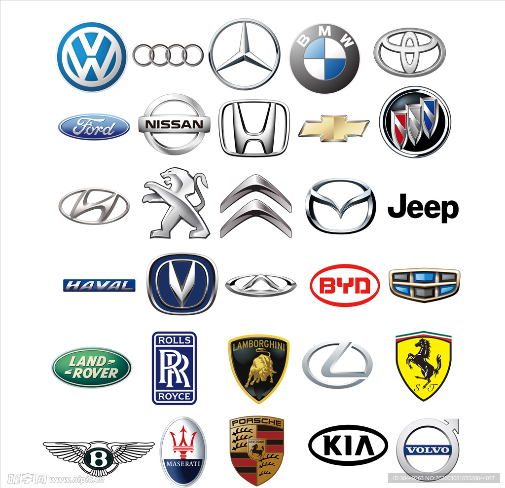 汽车logo大全设计图__广告设计_广告设计_设计图库_昵图网nipic.com