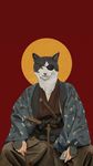 武士猫咪  武士猫  卡通