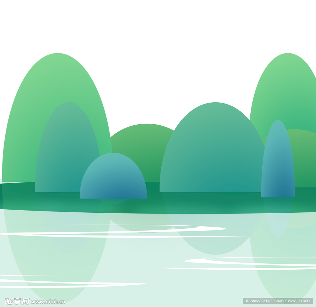 绿色山水