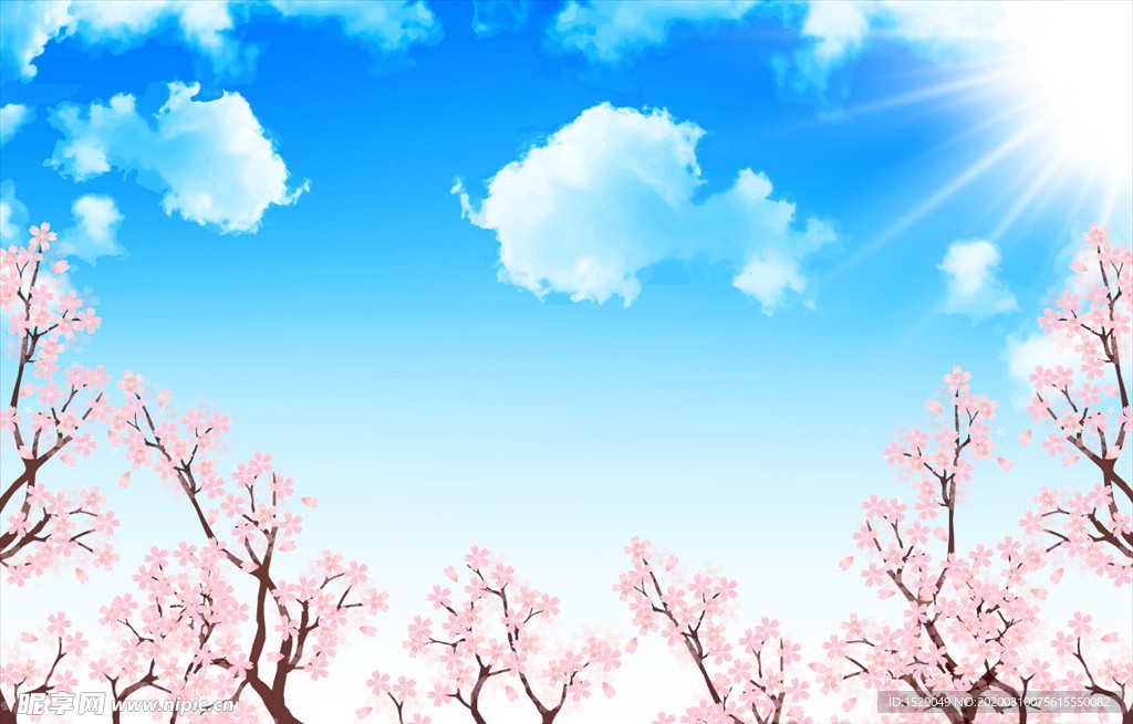 樱花矢量背景