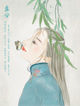 手绘古代美女