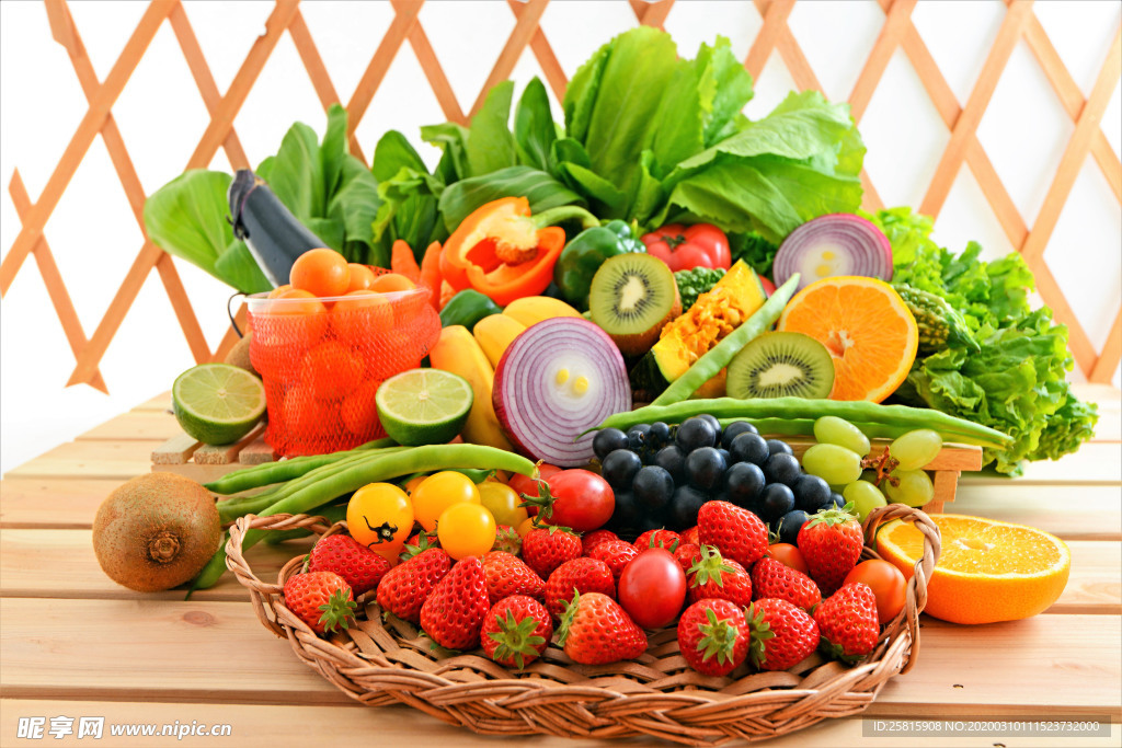 果篮水果蔬菜图片