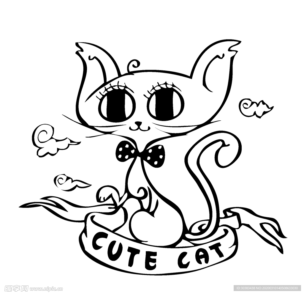卡通动物小猫咪
