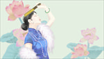 手绘民国美女插画