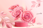 鲜花背景 化妆品背景 广告底图