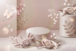 鲜花背景 化妆品背景 广告底图