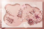 鲜花背景 化妆品背景 广告底图