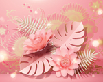 鲜花背景 化妆品背景 广告底图