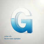时尚卡通英文字母G字设计艺术字