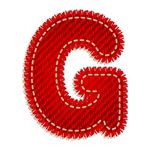 英文字母G设计艺术字创意牛仔布