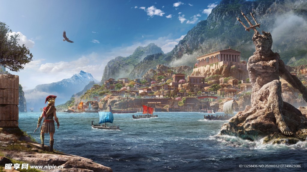 彩色动漫人物插画背景