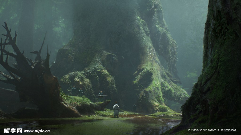 彩色人物动漫插画背景