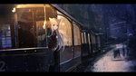 彩色动漫人物插画背景