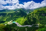 群山天空森林白云风景