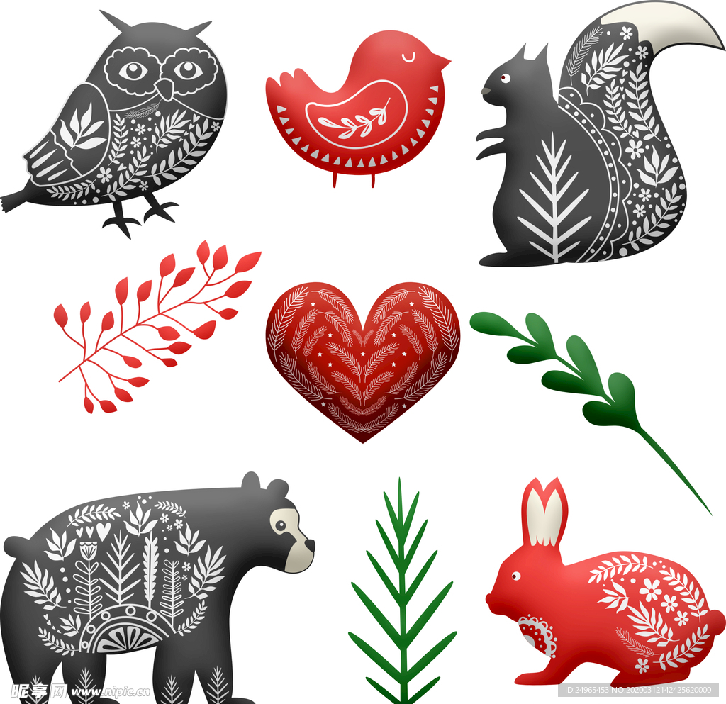 矢量动物插图