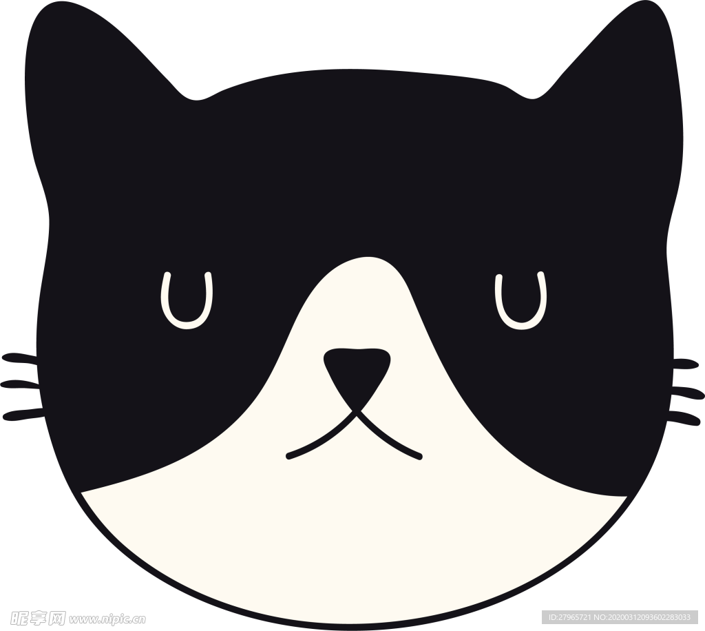 手绘卡通猫